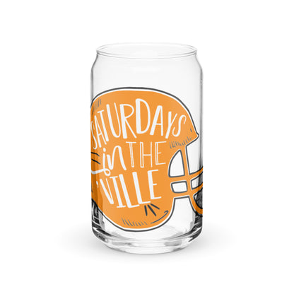 Saturdays in...... Can-shaped glass